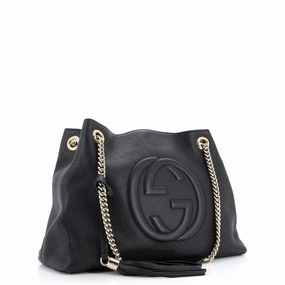 Soho Chain Strap Shoulder Bag Leather Medium