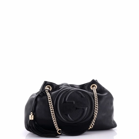 Soho Chain Strap Shoulder Bag Leather Medium