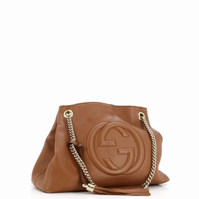 Soho Chain Strap Shoulder Bag Leather Medium