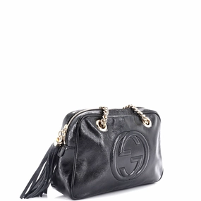 Soho Chain Zip Shoulder Bag Patent Small