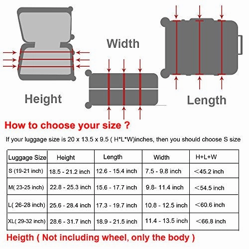 Spandex Luggage Cover for Travel- HoJax Suitcase Protective Bag Cover for Samsonite Delsey Fit