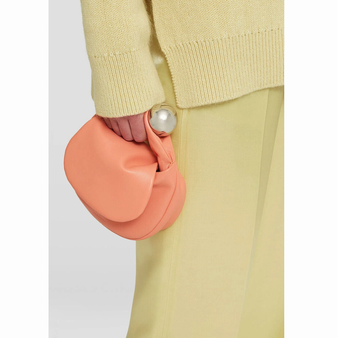 Sphere Pouch Leather, Coral