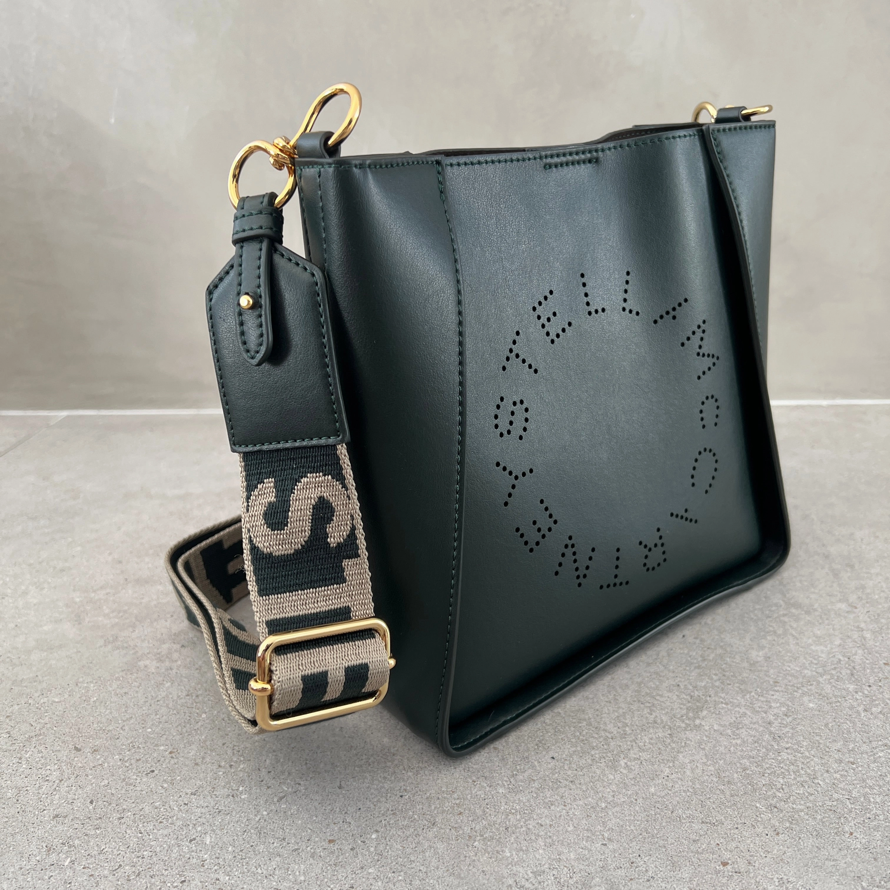 Stella Logo Mini Crossbody Hobo Alter, Pine