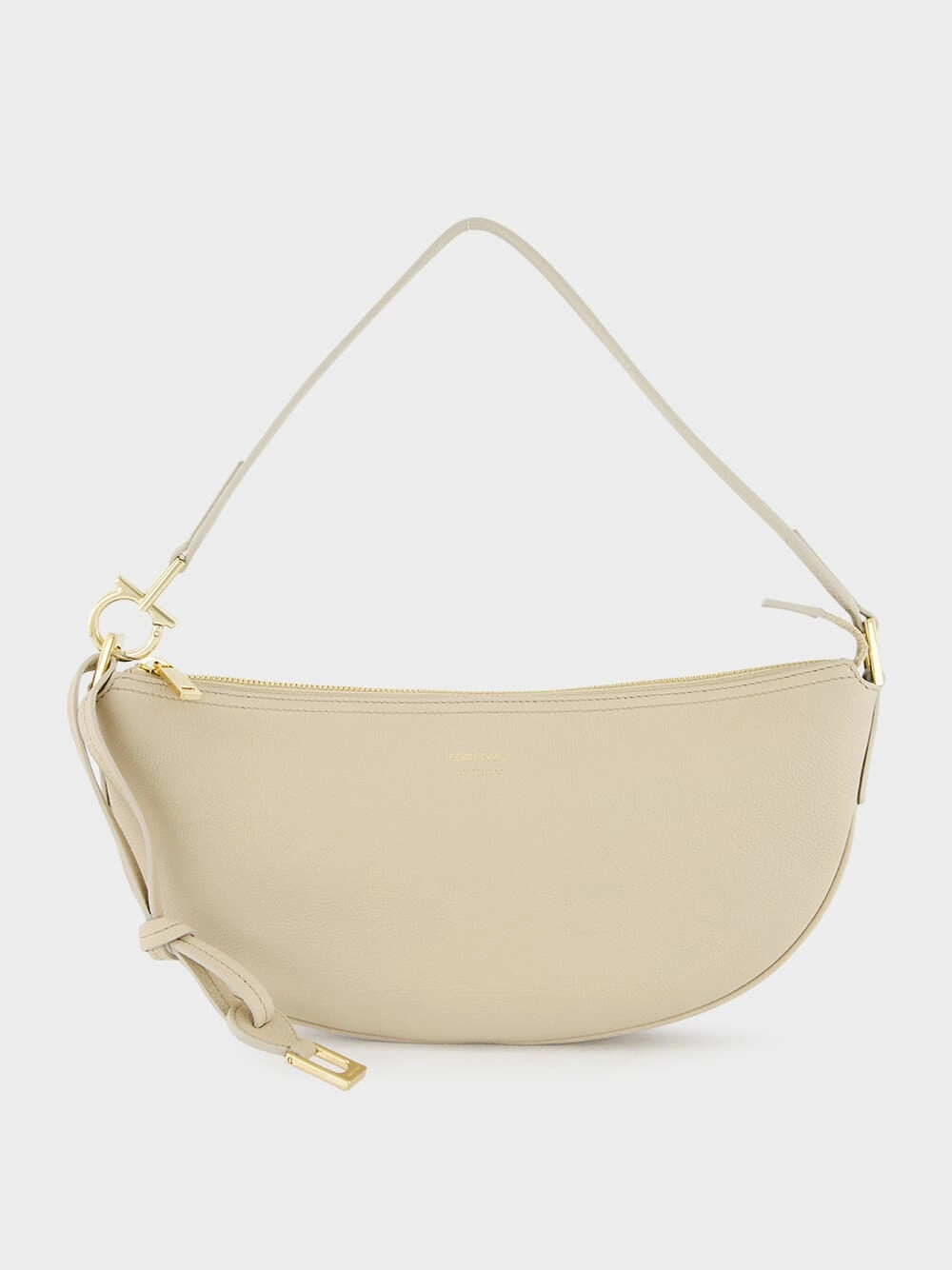 Stone Hammered Calfskin Hobo Bag