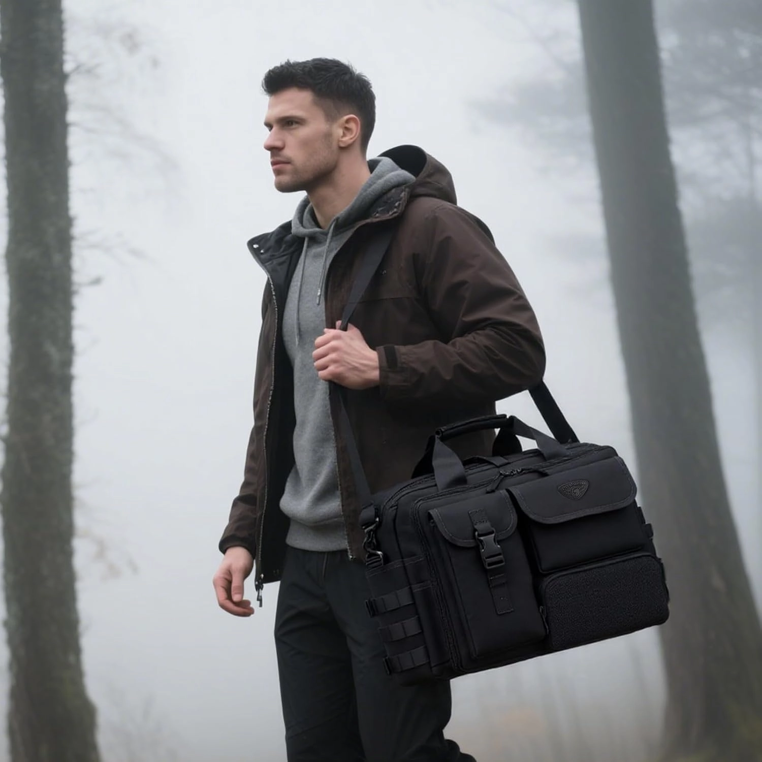 Stypos Tactical Messenger Bag, 15.6/17.3 Inch Tactical Briefcase for Man Military Laptop Bag Messenger Shoulder Bags