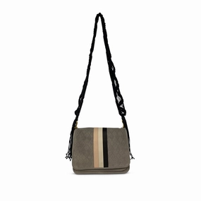 Suede Diamond Perforated Eva Shoulder Bag