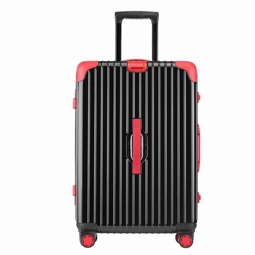 Suitcase, Aluminum Frame Trolley Case, Universal Wheel Luggage Code Suitcase High-Grade Aluminum Frame, Black, 26 inch