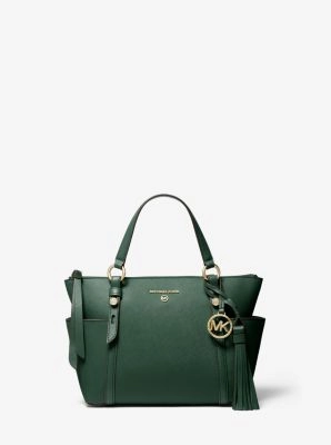 Sullivan Small Saffiano Leather Top-Zip Tote Bag