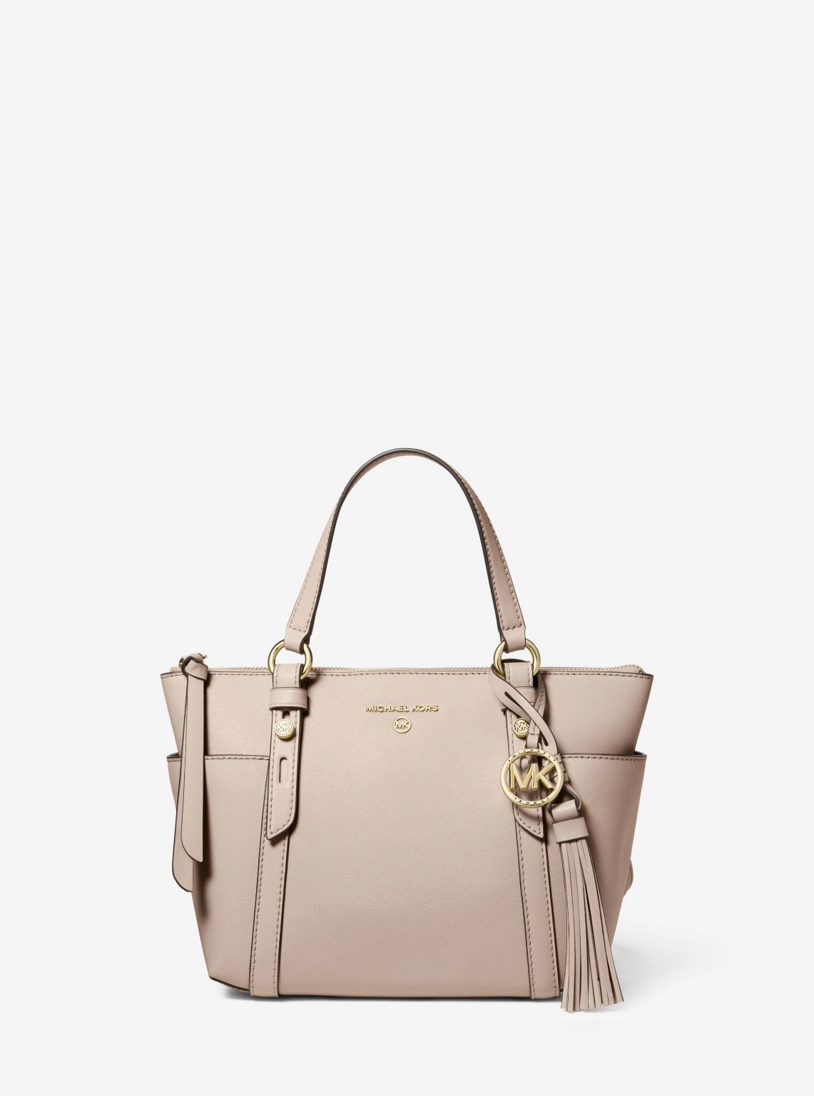 Sullivan Small Saffiano Leather Top-Zip Tote Bag