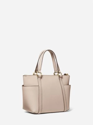 Sullivan Small Saffiano Leather Top-Zip Tote Bag