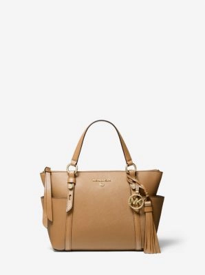 Sullivan Small Saffiano Leather Top-Zip Tote Bag