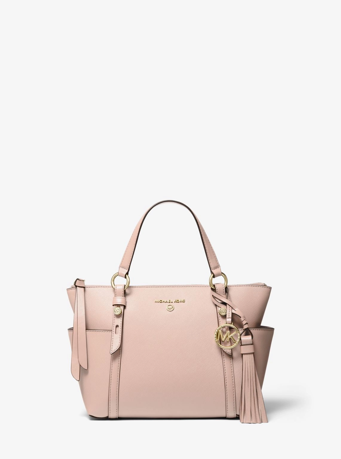 Sullivan Small Saffiano Leather Top-Zip Tote Bag