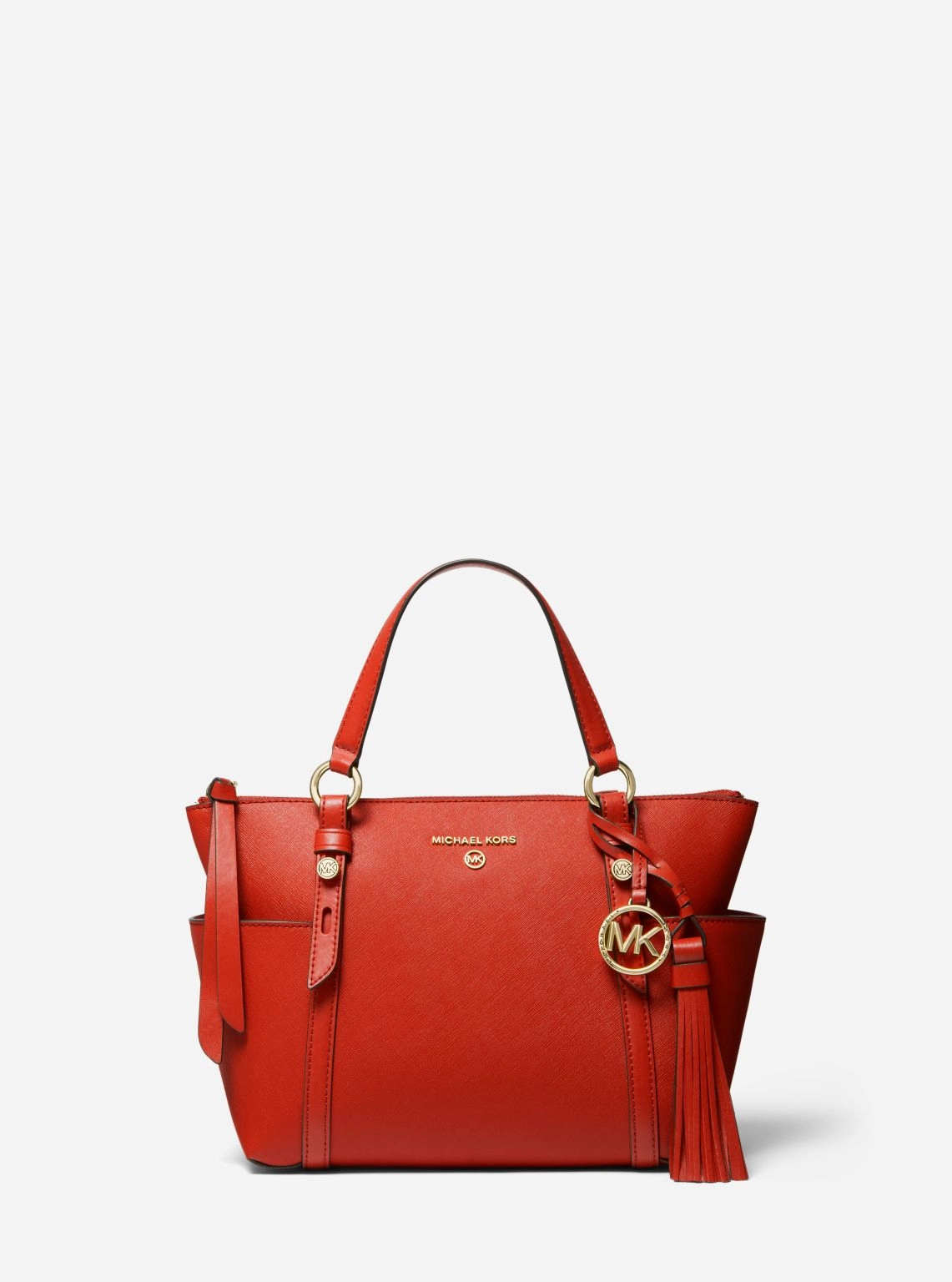 Sullivan Small Saffiano Leather Top-Zip Tote Bag