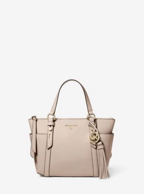 Sullivan Small Saffiano Leather Top-Zip Tote Bag