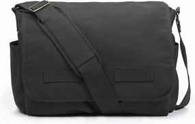 Sweetbriar Classic Vintage Messenger Bag - Original Heavyweight Cotton Canvas Shoulder Bag with Upgraded Features