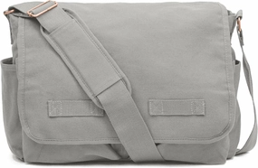Sweetbriar Classic Vintage Messenger Bag - Original Heavyweight Cotton Canvas Shoulder Bag with Upgraded Features