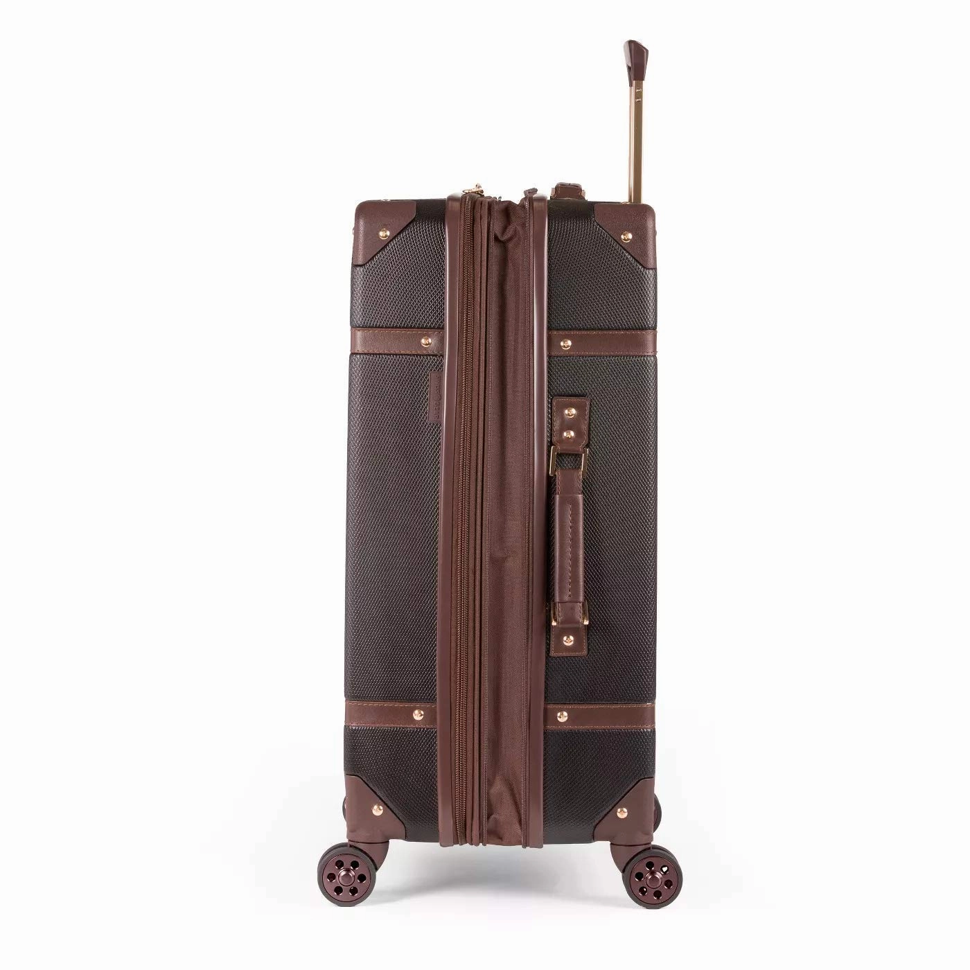 SWISSGEAR 7739 Trunk, Hardside Spinner Luggage, Large Checked Suitcase - Black