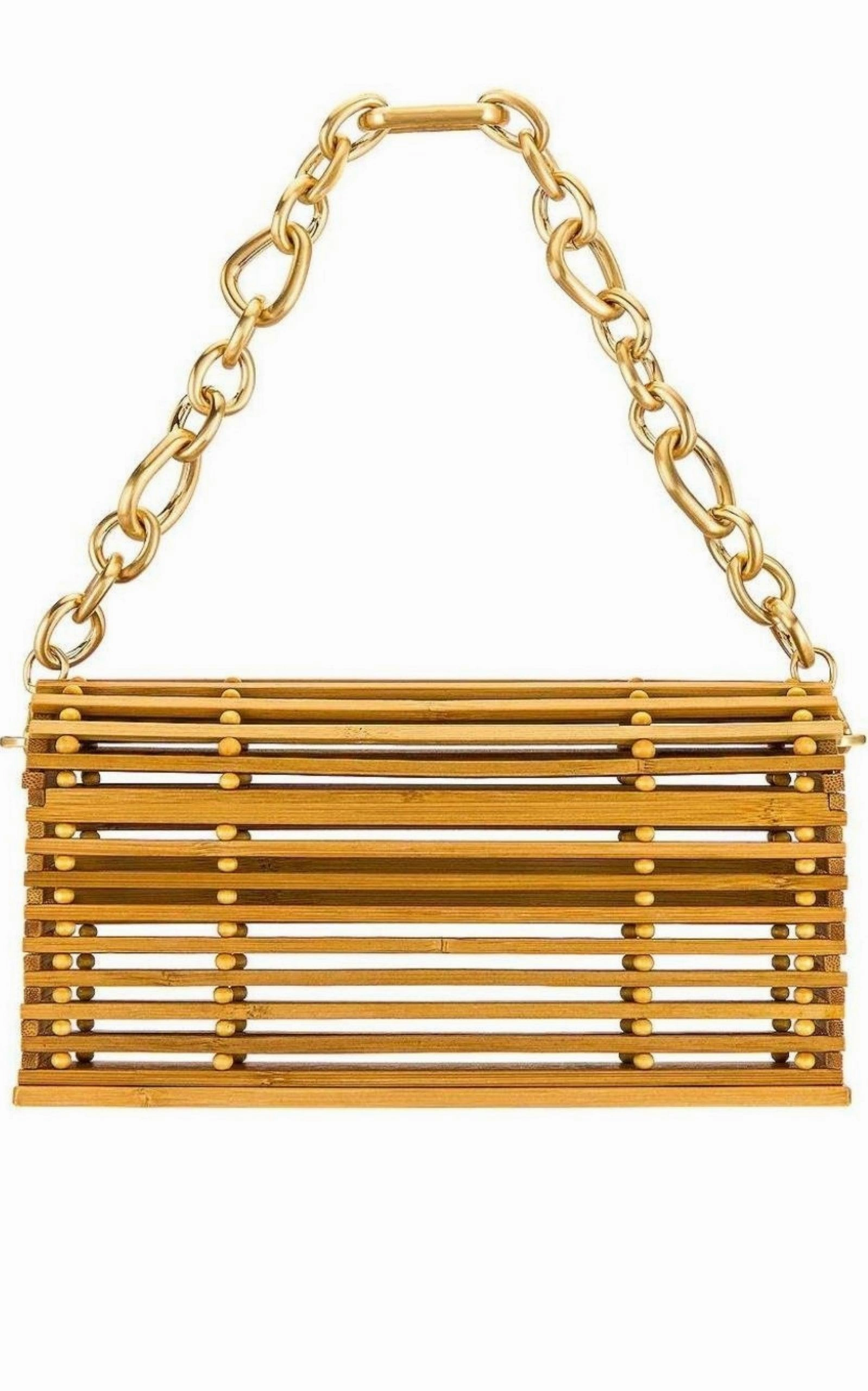 Sylva Caged Bamboo Shoulder Bag