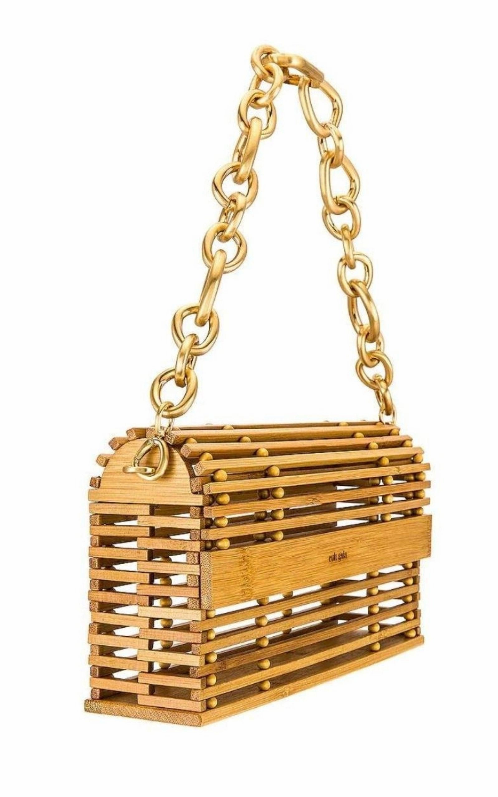 Sylva Caged Bamboo Shoulder Bag