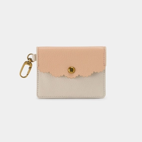 Tabby Flap Card Case In Pebbled Leather - Birch