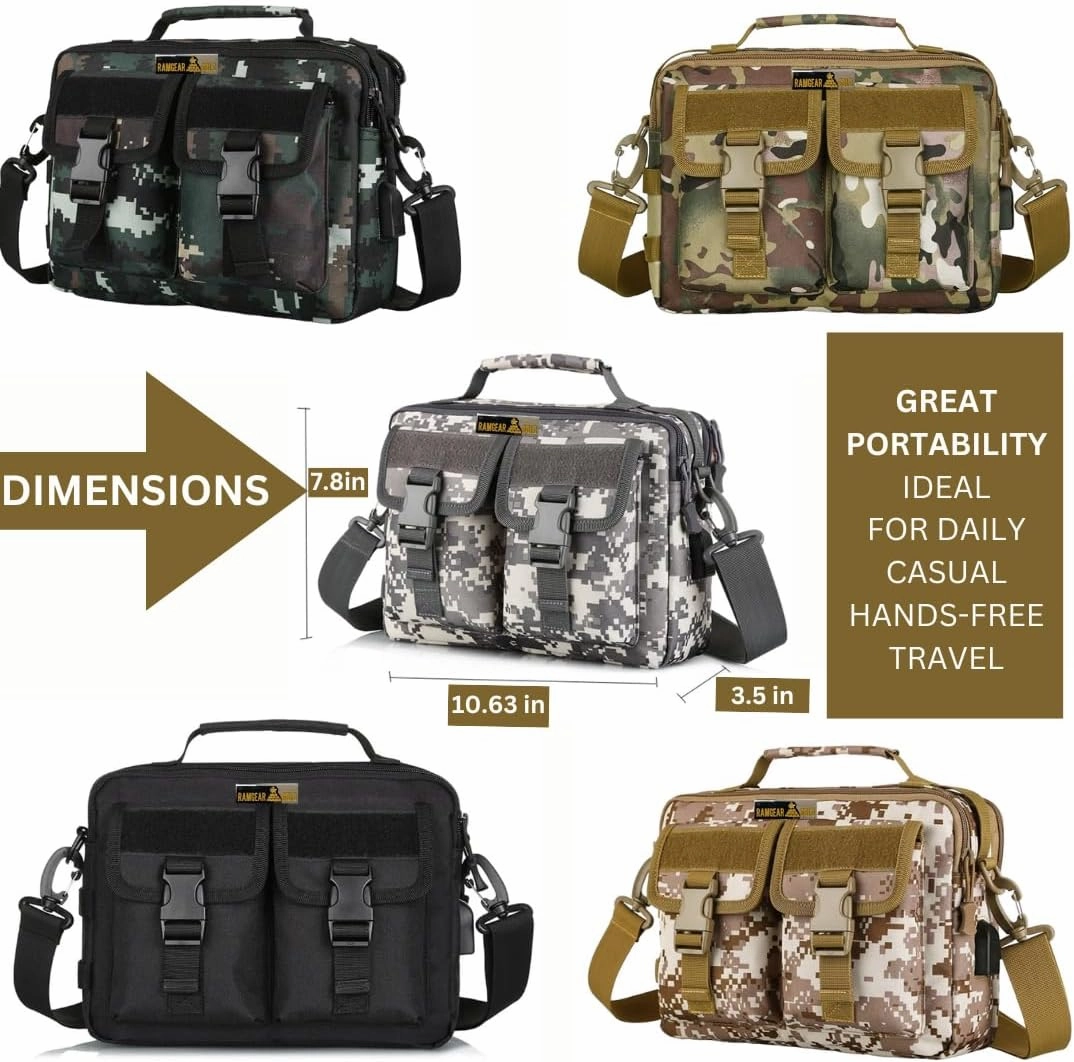 Tactical Sling Crossbody Messenger Bag for Men