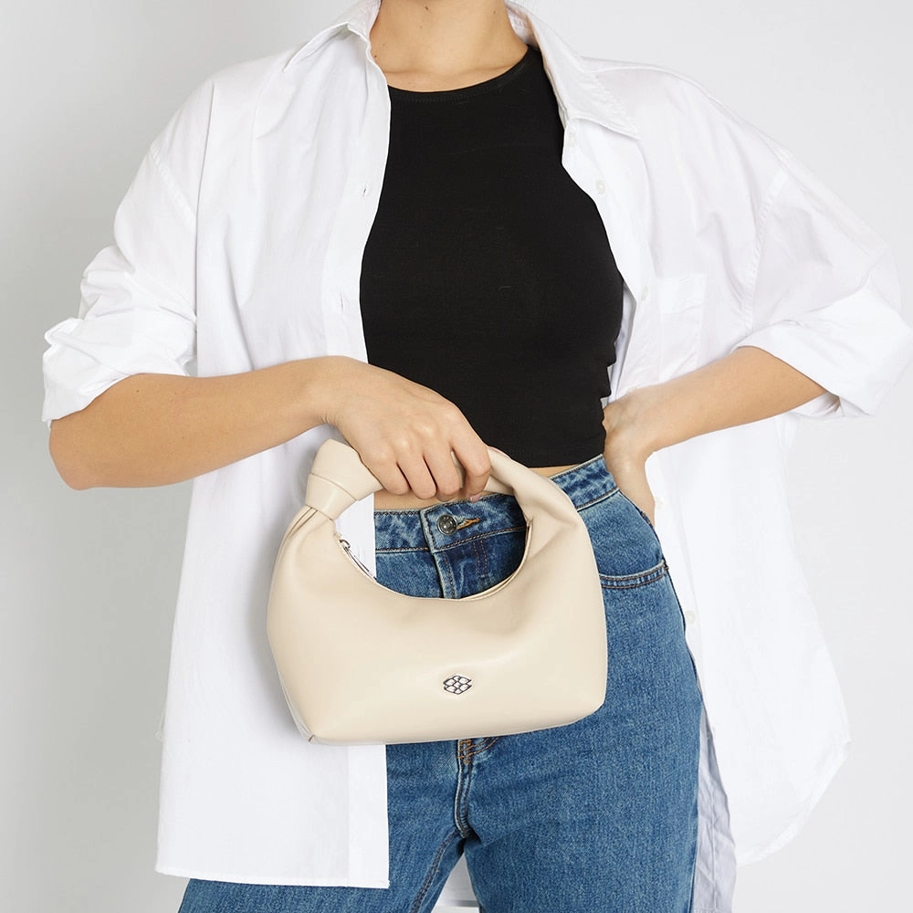 Tala Handbag in Bone Smooth