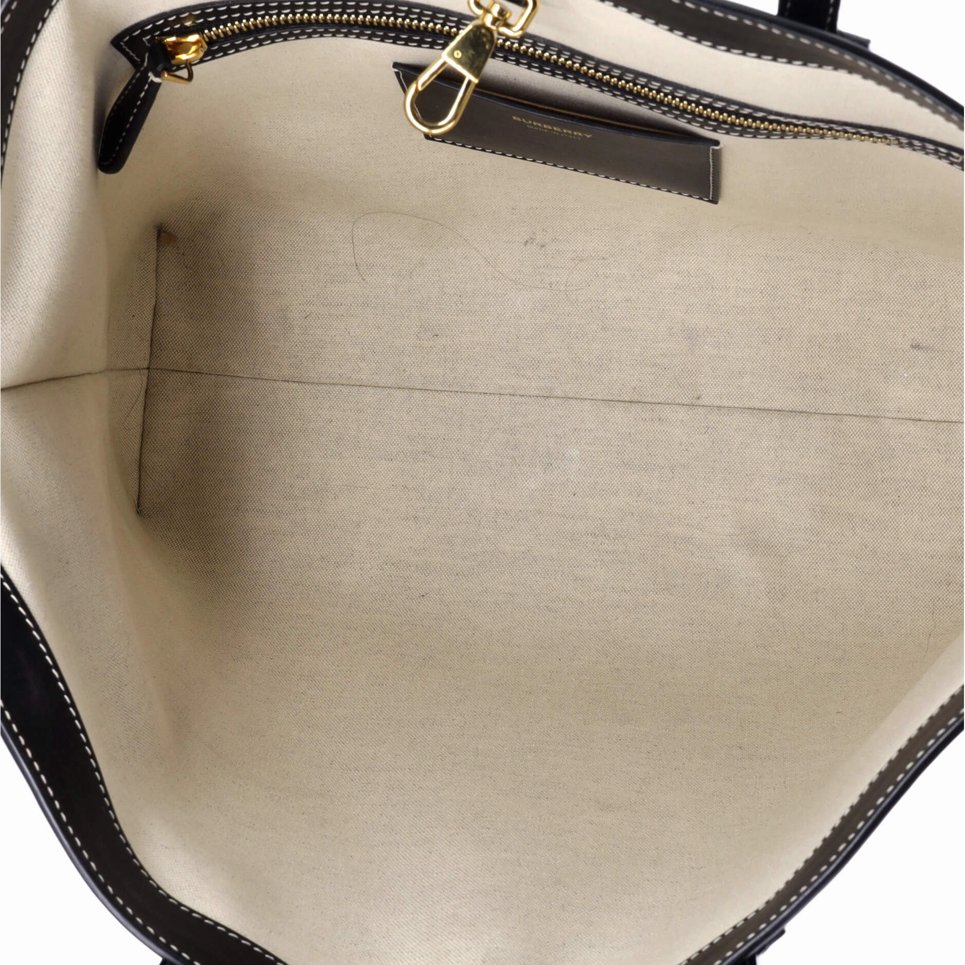 TB Monogram Motif Tote Leather Medium