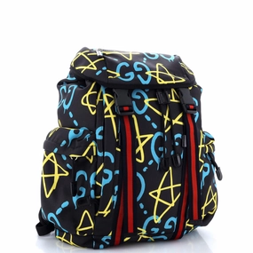 Techpack Backpack GucciGhost Print Canvas