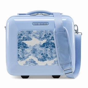 Ted Baker Take Flight Blue Landscape Cosmetic Case Vanity Blue