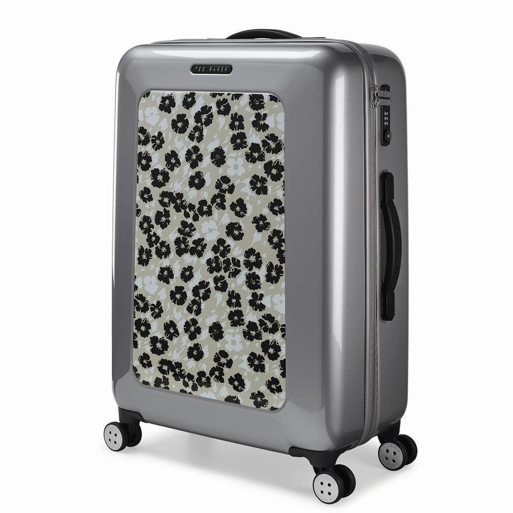 Ted Baker Take Flight New World Mono Check-In Medium Luggage Grey