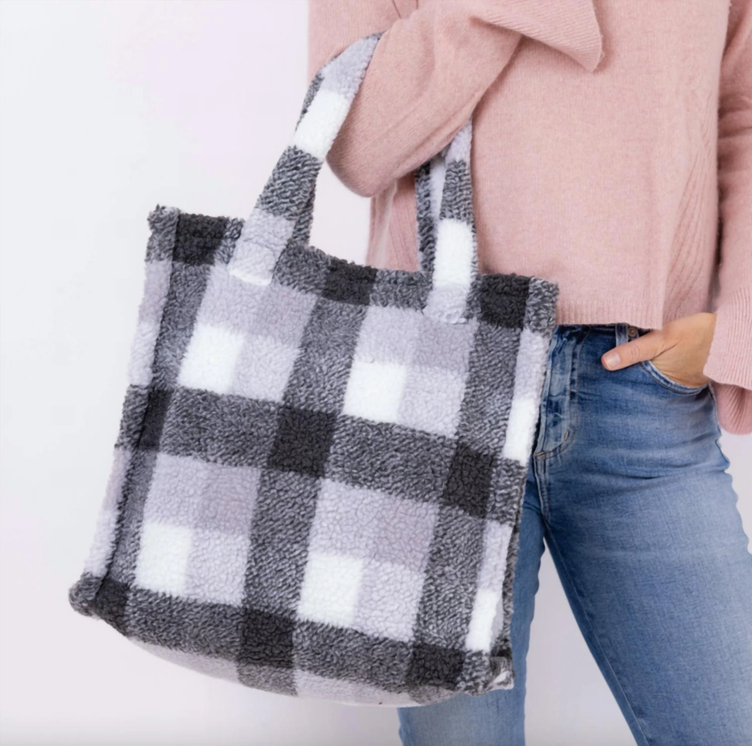 Teddy Tote Check In Grey