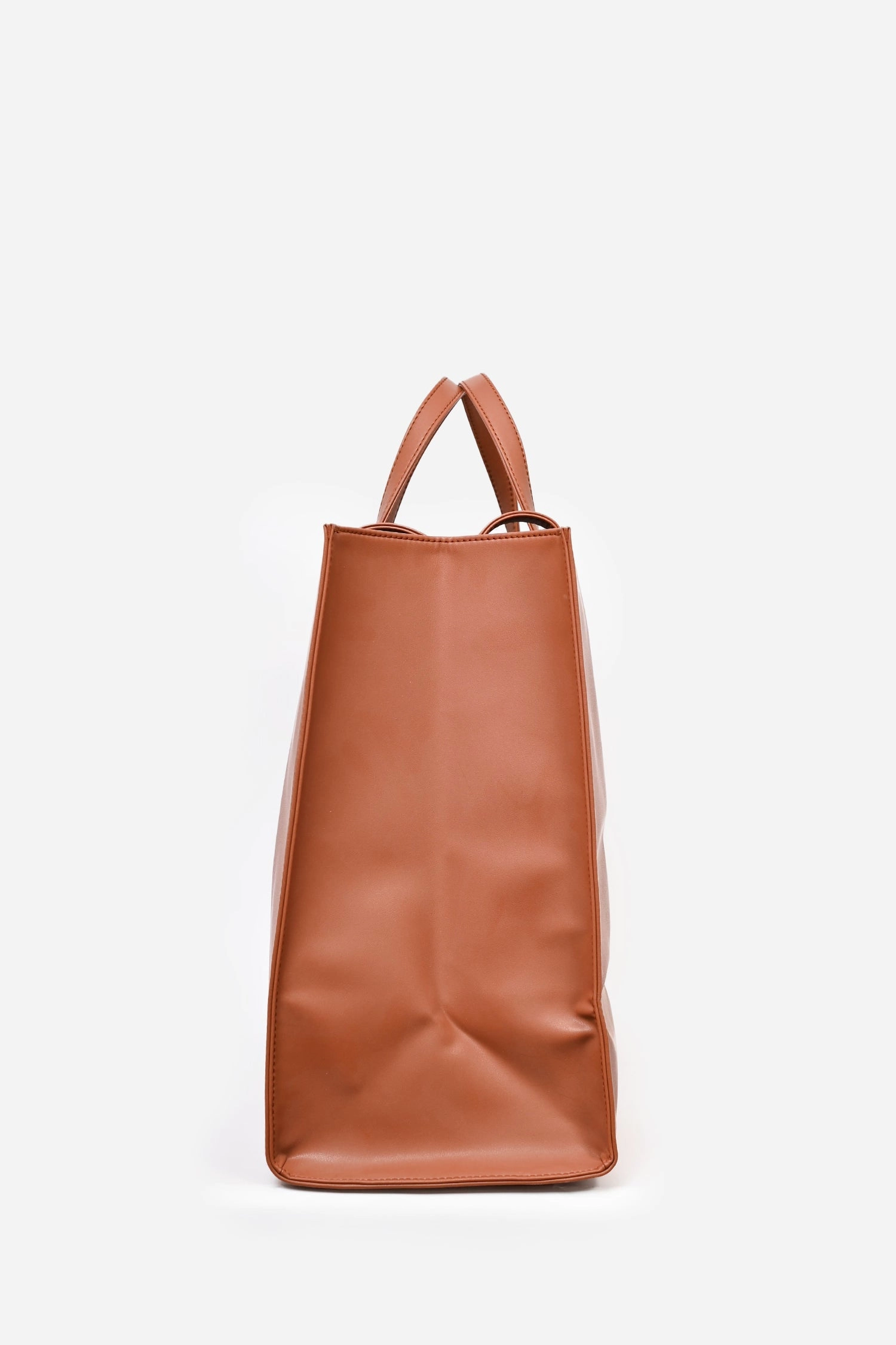 Telfar Brown Vegan Leather Large Shopping Tote
