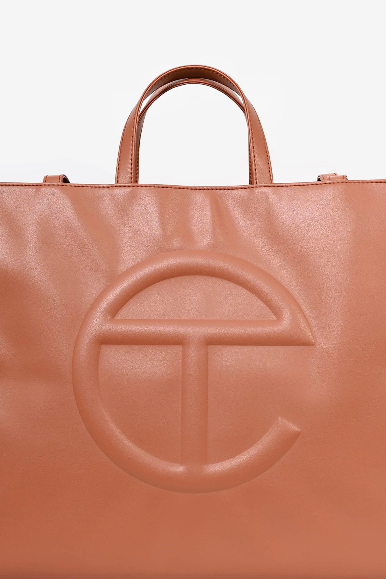 Telfar Brown Vegan Leather Large Shopping Tote