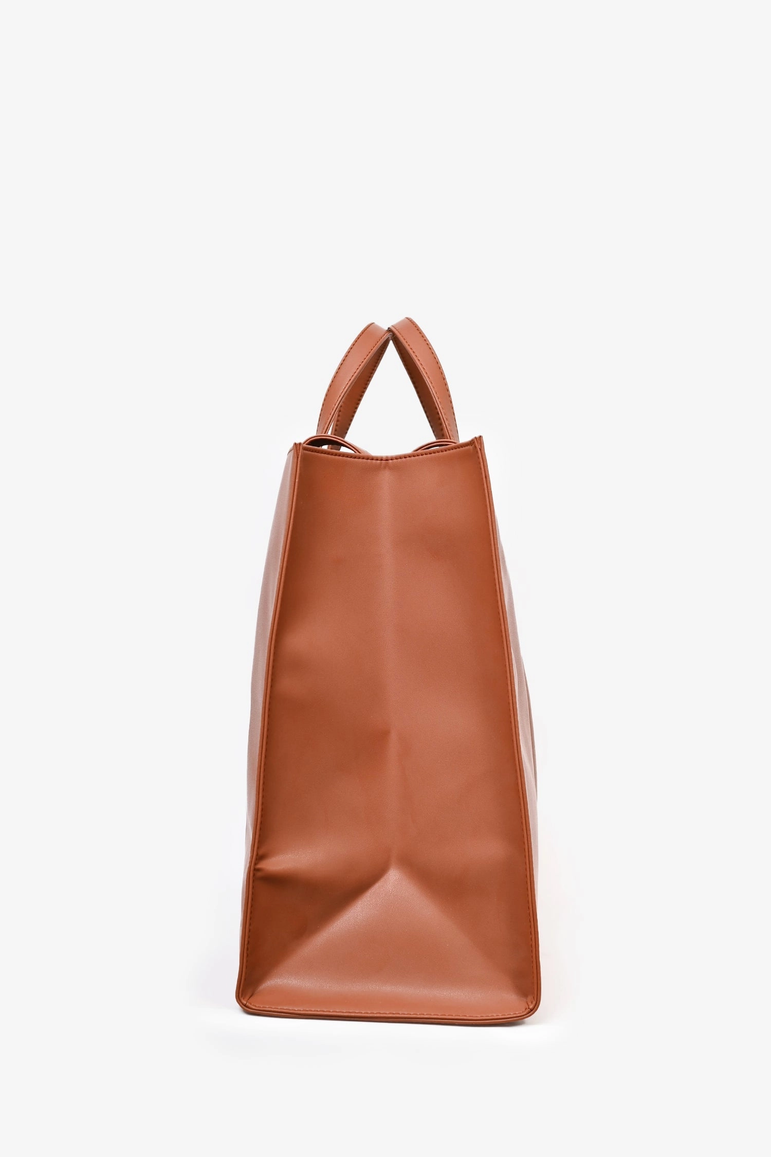 Telfar Brown Vegan Leather Large Shopping Tote