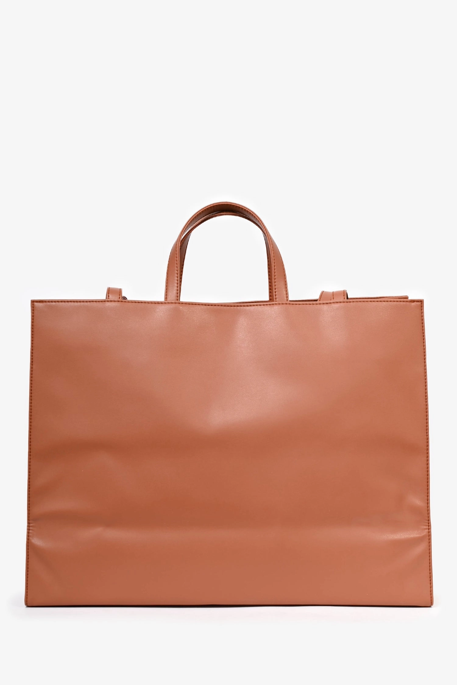 Telfar Brown Vegan Leather Large Shopping Tote