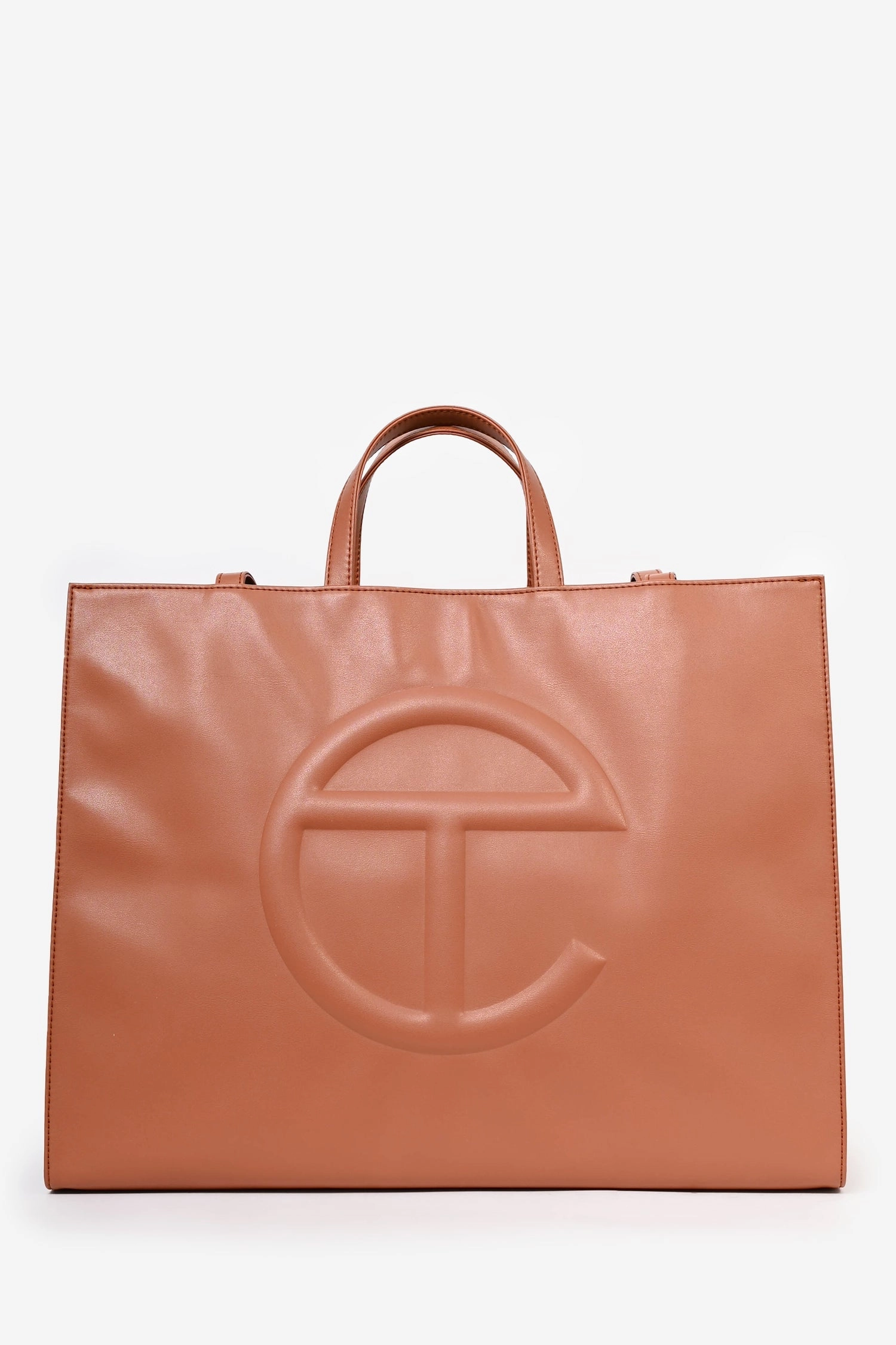 Telfar Brown Vegan Leather Large Shopping Tote