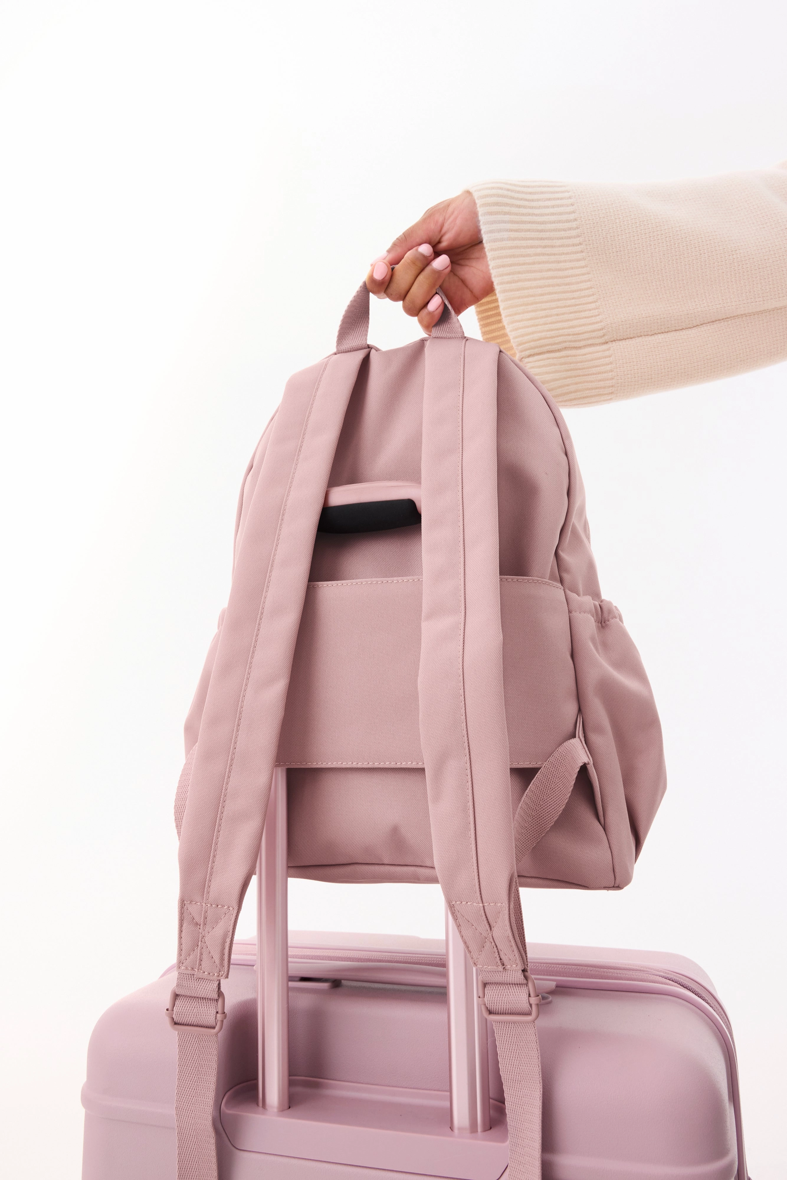 The BISics Backpack in Atlas Pink