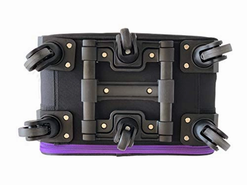 The Dance Angel Suitcase Carry-On Purple and Black"Purple Reign" (Rolling Dance Bag With Costume