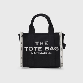 The Small Tote Bag in Black Canvas