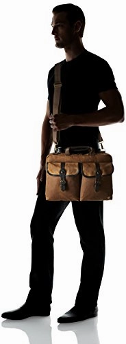 Token Bags Waxed Knickerbocker Laptop Bag 15 Inch, Tan/Black, One Size