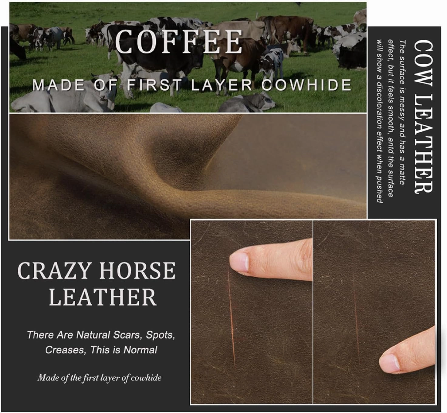 Top Grain Leather 8.3" Messenger Bag for Man & Woman, Multi Pockets, Fits to 7.9"/8.3" iPad for Daily/School/Business/Travel
