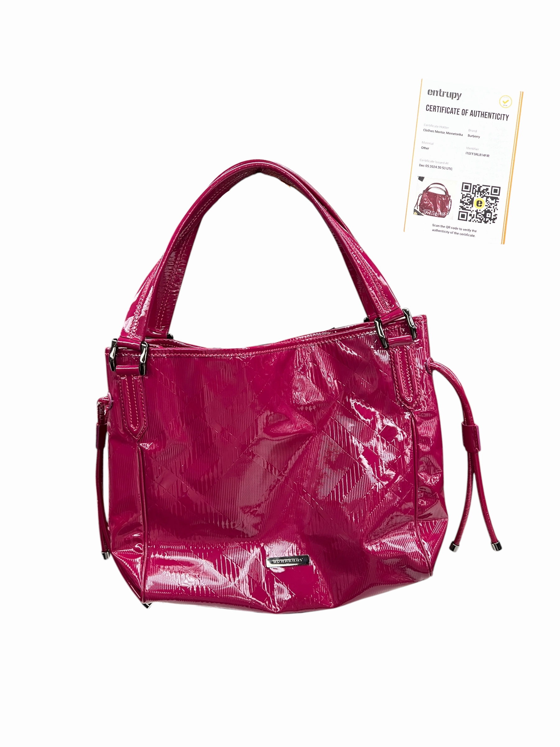 Tote Luxury Designer By Burberry, Size: Medium