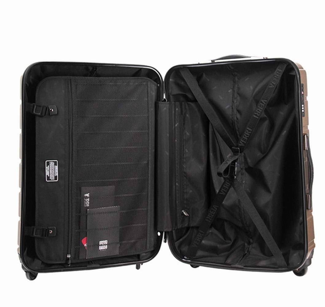 Travel Boarding Case, Universal Wheel Abs Zipper, Travel Outdoor Boarding Case Gift Gift Box Travel Air Travel Case, Silver, 20 inch