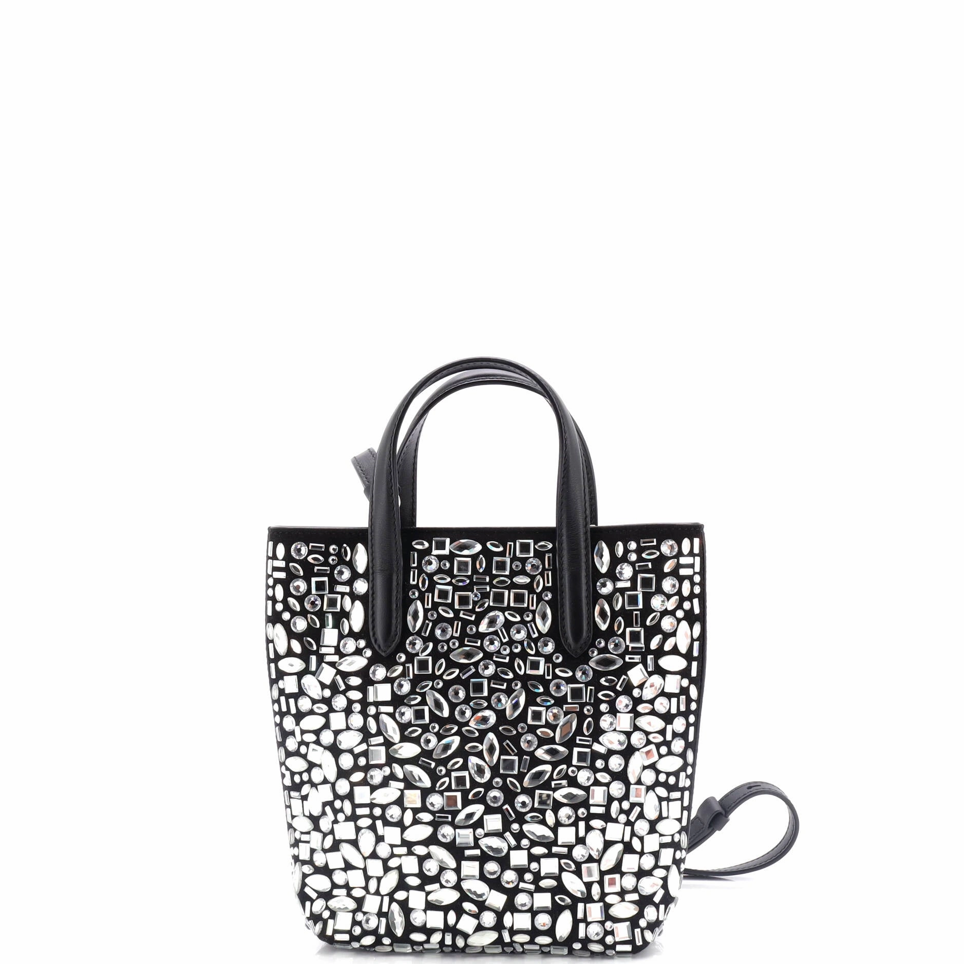 Travel Mosaic Tote Crystal Embellished Suede