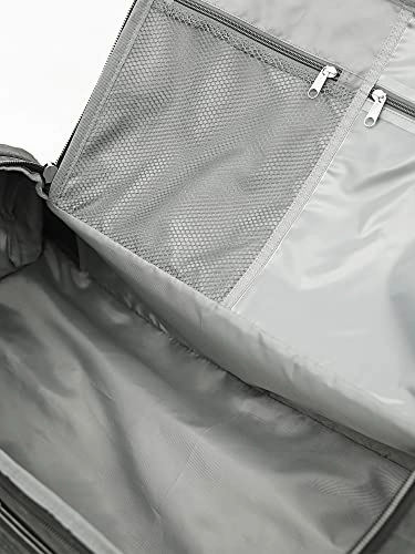 Travelers Club 30" Travel Rolling Duffel Bag, Grey, Inch
