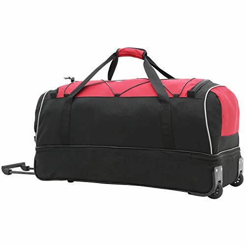 Travelers Club Adventure Upright Rolling Duffel Bag, Red, 36 Inch 119.0L