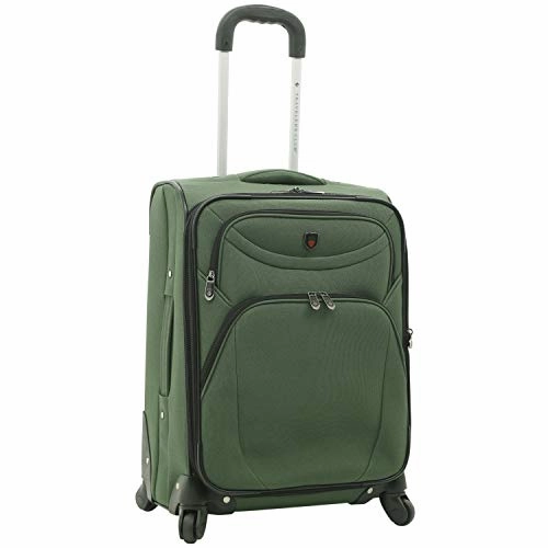 Travelers Club Marino Expandable Spinner Luggage, Forest Green, 3 Piece Set (21/25/29)