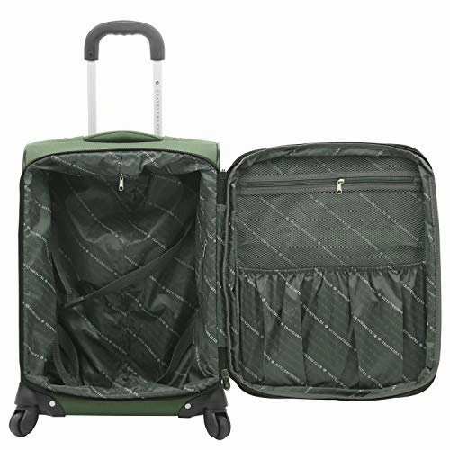 Travelers Club Marino Expandable Spinner Luggage, Forest Green, 3 Piece Set (21/25/29)