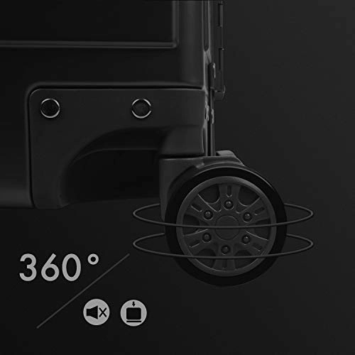 Travelking All Aluminum Carry On Luggage with TSA Locks Metal Hard Shell Spinner Suitcase (New Arrival Black, 20 Inch)