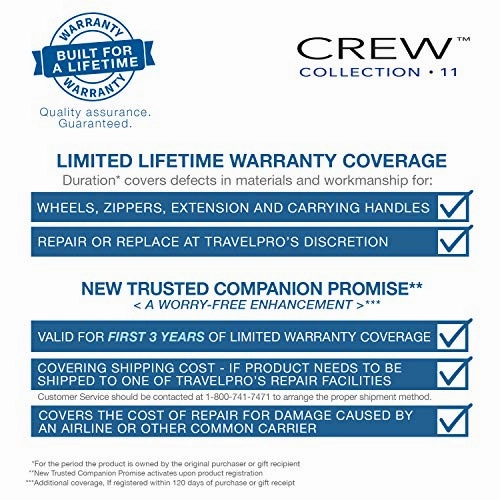 Travelpro Luggage Crew 11 16" Carry-On Rolling Tote Suitcase, Patriot Blue